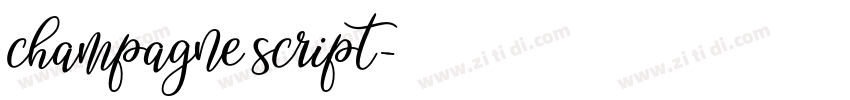 champagne script字体转换
